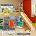 Ver imagem 4 de Cama Infantil Com Escorregador E Tenda Castelo Cavaleiro - Madeira Maciça - Cera Mel