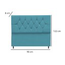 Ver imagem 3 de Cabeceira Estofada Cama Box Solteiro 90 Cm Suede Ayla:azul Turquesa