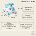 Ver imagem 4 de Andador Infantil Rinoceronte Azul Passeio Bebê 12 Meses Carrinho Empurrar Brinquedo Menino Didático