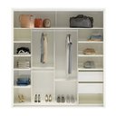 Ver imagem 3 de Guarda-roupa Grande com Espelho 222x238cm Off White Dalla Costa