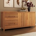 Ver imagem 2 de Buffet Balcao Madeira Macica Taeda 2 Portas 165 Cm 1553n Rustico Claro Festra