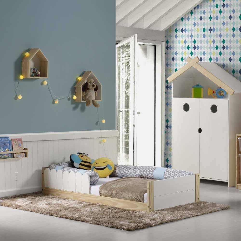 Mini Cama Montessoriana Infantil Montessoriana Cerquinha Branco/natural - Casatema - 1