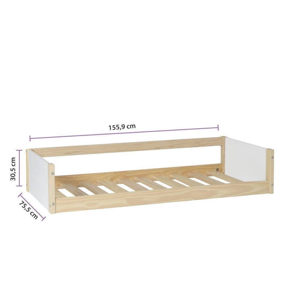 Mini Cama Montessoriana Infantil Montessoriana Cerquinha Branco/natural - Casatema - 4