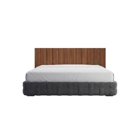 Cabeceira Cama King Lambri Painel MDF Dupla Face 198x60cm:Marrom