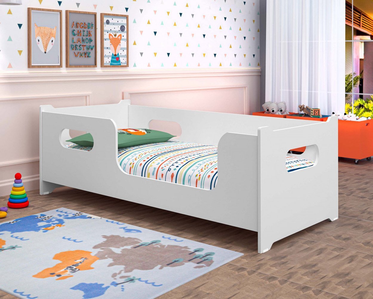 Cama Infantil Montessoriana Encanto de Criança com Colchão Moveis House - 2