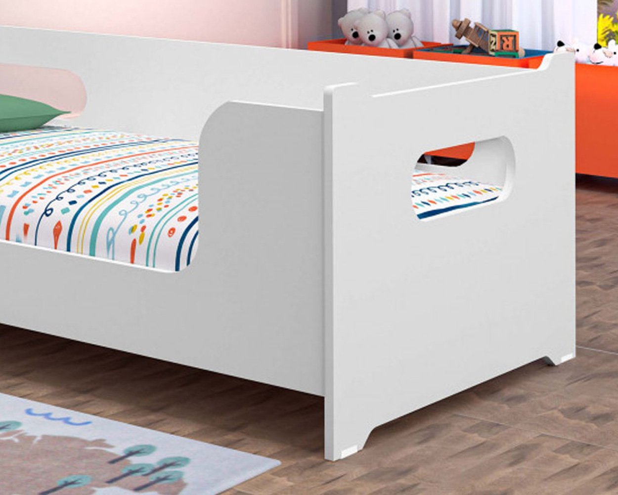 Cama Infantil Montessoriana Encanto de Criança com Colchão Moveis House - 5