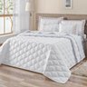 Cobre Leito Queen Matelassado 180 Fios com Almofadas 5 peças Pilar - Branco - BRANCO - 1