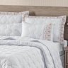Cobre Leito Queen Matelassado 180 Fios com Almofadas 5 peças Pilar - Branco - BRANCO - 2