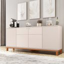Ver imagem 2 de Buffet Átomo 179,4cm com 4 Portas Ripadas Pés Cavalete Mdp Offwhite/freijo G11 - Gran Belo