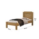 Ver imagem 3 de Cama Solteiro 100% MDF 195cm x 103cm x 94cm Sofia Bege/Nature/Off White