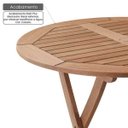 Ver imagem 3 de Mesa Redonda com Cadeiras Dobráveis para Áreas Externas em Madeira Eucalipto - Maior Durabilidade