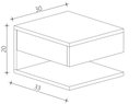 Ver imagem 5 de Mesa de Cabeceira com Gaveta e Prateleira Preto