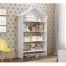 Estante Infantil Casinha Encantada com 4 Prateleiras - Branco - 1