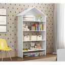 Ver imagem 1 de Estante Infantil Casinha Encantada com 4 Prateleiras - Branco