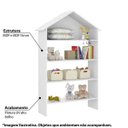 Ver imagem 2 de Estante Infantil Casinha Encantada com 4 Prateleiras - Branco