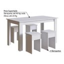 Ver imagem 3 de Conjunto Mesa 135cm com 4 Banquetas - Branco