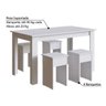 Conjunto Mesa 135cm com 4 Banquetas - Branco - 3