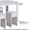 Ver imagem 2 de Conjunto Mesa 135cm com 4 Banquetas - Branco