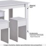 Conjunto Mesa 135cm com 4 Banquetas - Branco - 2