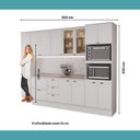 Ver imagem 7 de Armário de Cozinha Completa com Balcão Milla City Trio Carraro Branco