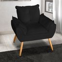 Ver imagem 1 de Poltrona Decorativa Opala Suede Preto - MV Estofados Shop