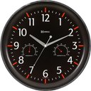 Ver imagem 1 de Relógio Parede 35cm Preto Termômetro Higrômetro Herweg 6812