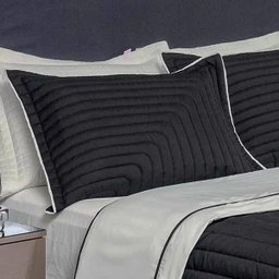 Cobre Leito Super King Grafiato 03 Peças com Vira Doblo - Preto - 2 Cobre Leito Super King Grafiato 03 Peças com Vira Doblo - Preto - 2