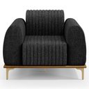 Ver imagem 6 de Poltrona Decorativa Base Gold Molino D06 Linho D-465 Chumbo - Mpozenato
