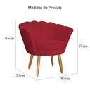 Ver imagem 6 de Conjunto 2 Poltronas Decorativa Pétala Pés Palito Vermelho Carolina Moveis
