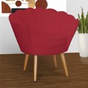 Ver imagem 4 de Conjunto 2 Poltronas Decorativa Pétala Pés Palito Vermelho Carolina Moveis