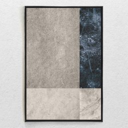 Quadro Decorativo Vertical Abstrato Texturas com Moldura e Sem Vidro 80X120 - 2