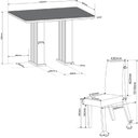 Ver imagem 5 de Conjunto de Mesa Sala de Jantar Tampo com Vidro Mond 1,20m 4 Cadeiras Bele Veludo Viero