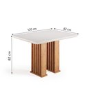 Ver imagem 4 de Conjunto de Mesa Sala de Jantar Tampo com Vidro Mond 1,20m 4 Cadeiras Bele Veludo Viero