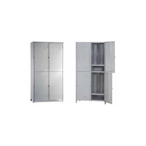 Armário Roupeiro de Aço Insalubre com 4 Portas Vestiário com Divisórias Nr 18/24 Locker