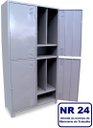 Ver imagem 2 de Armário Roupeiro de Aço Insalubre com 4 Portas Vestiário com Divisórias Nr 18/24 Locker