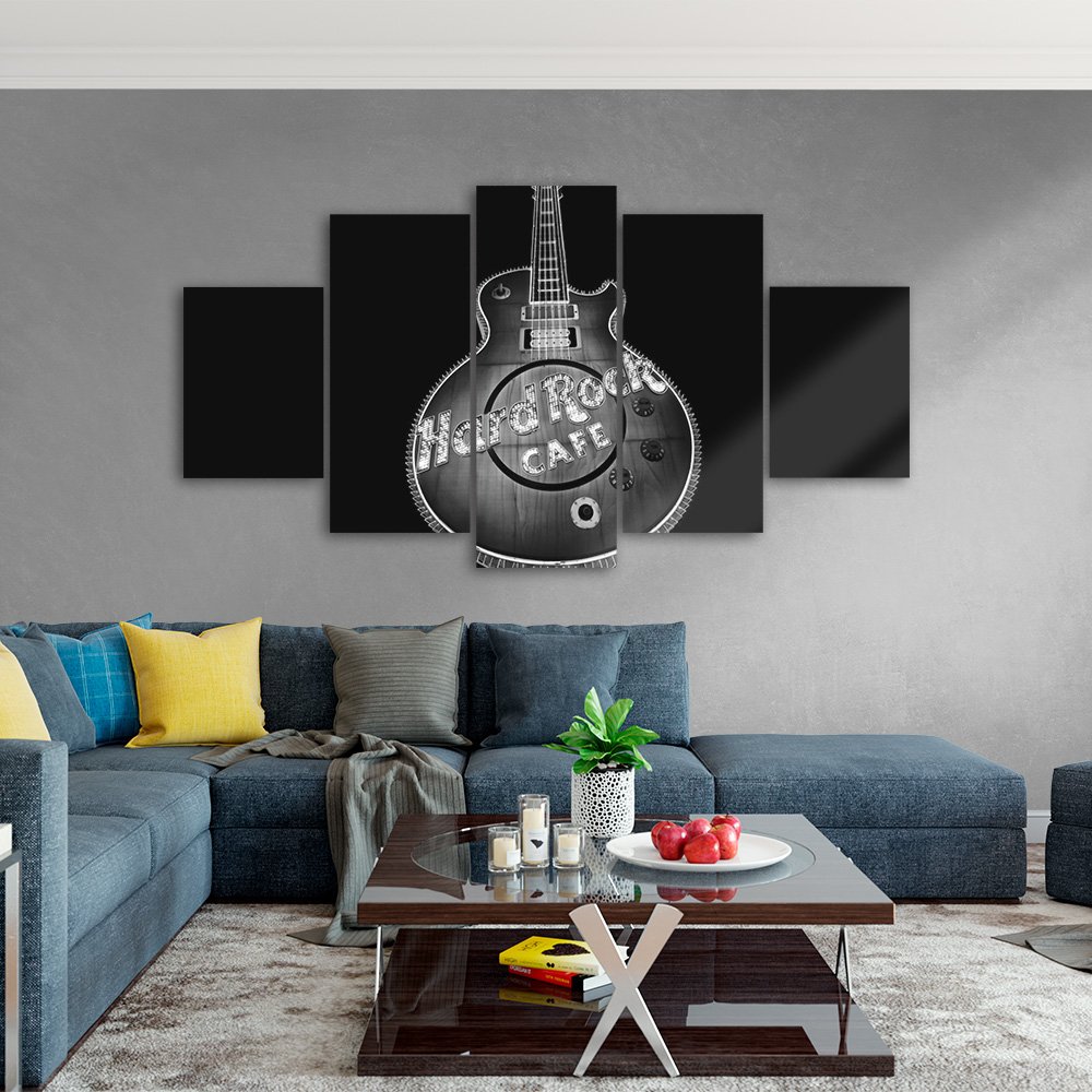 Quadro Decorativo em Mosaico MDF Hard Rock Guitar 115x60cm - 3