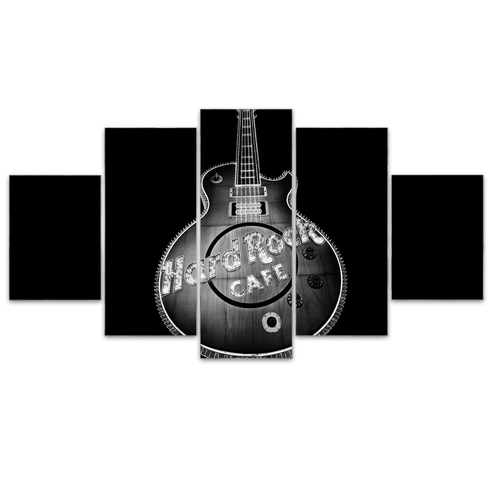 Quadro Decorativo em Mosaico MDF Hard Rock Guitar 115x60cm