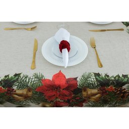 Toalha de Mesa Desenhos de Natal 1,60 X 1,60 - 4 Lugares - 3