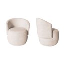 Ver imagem 1 de Kit 2 Poltronas Decorativa Beatriz Orgânica Suede Marfim