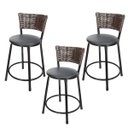 Ver imagem 1 de Kit 3 Banquetas Baixa Hawai Café - Assento Preto