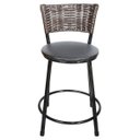 Ver imagem 3 de Kit 3 Banquetas Baixa Hawai Café - Assento Preto