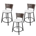 Ver imagem 1 de Kit 3 Banquetas Baixa Hawai Café - Assento Branco