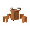 Mesa Dobravel Retangular 4 Banquetas Annie Moderna Basoto - 1