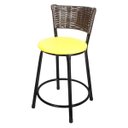 Ver imagem 1 de Banqueta Baixa Hawai Café - Assento Amarelo
