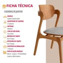 Ver imagem 5 de Conjunto com 2 Cadeiras Madeira Solaris Gold Moderna Mobília Luna / Imbuia Nat.