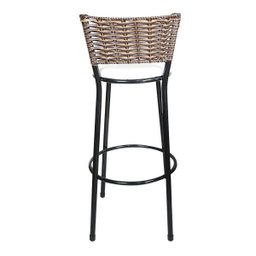 Banqueta Alta Ratan Hawai Cappuccino - Assento Branco - 4