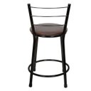 Ver imagem 5 de Kit 4 Unidades Banquetas Bistro Epoxi Preto - Assento Marrom