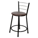 Ver imagem 2 de Kit 4 Unidades Banquetas Bistro Epoxi Preto - Assento Marrom