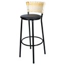 Ver imagem 1 de Banqueta Alta Ratan Hawai Palha - Assento Preto