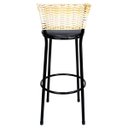 Ver imagem 4 de Banqueta Alta Ratan Hawai Palha - Assento Preto